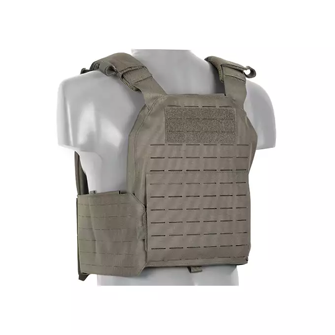 QRF Plate Carrier Laser-Cut Buckle Up with AR15/AK Magazine Pouch - Ranger Green [8FIELDS]