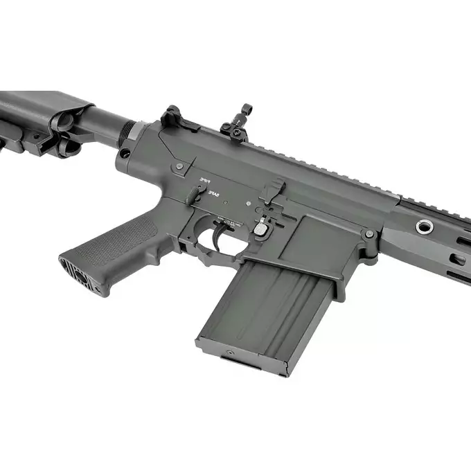 [Zestaw] Replika Airsoftowa EC-903 Edycja Advanced (ulepszony gearbox, programowalny ETU) - Black [E&amp;C] + Akumulator LI-PO 2200MAH 11,1V 20/40C - T-connector [8FIELDS] + Kompaktowa ładowarka LIPO B3Pro