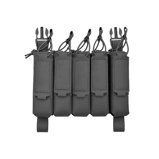 MP5 5-Magazine Pouch, Buckle-Up, Laser-Cut - Black [8FIELDS]