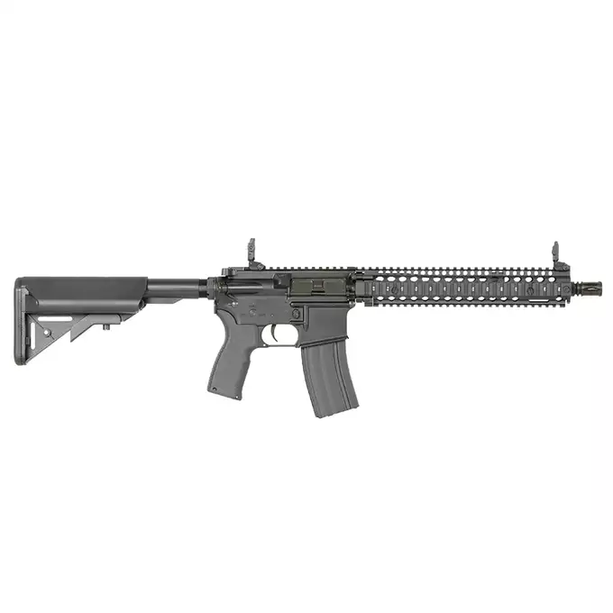 [Zestaw] CM.105 Daniel Defense M4A1 Eshooter ETU, GEN-2 - Black [EMG] + Ładowarka V3+ do akumulatorów LiPo/LiFe [IPower] + Akumulator Li-Po 1100mAh 11,1V 20C - Deans [IPower]