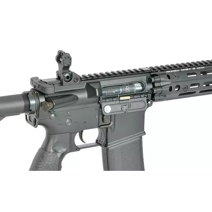 [Zestaw] Replika Daniel Defense M4A1 RIII 14.5" Eshooter ETU - Black [EMG] + Ładowarka V3+ do akumulatorów LiPo/LiFe [IPower] + Akumulator Li-Po 1100mAh 11,1V 20C - Deans [IPower]