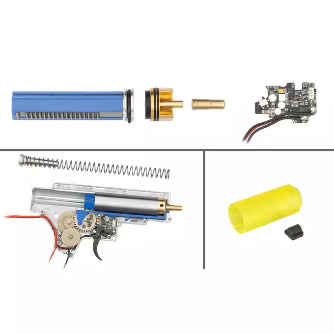 [Zestaw] Replika Airsoftowa EC-903 Edycja Advanced (ulepszony gearbox, programowalny ETU) - Dark Earth [E&amp;C] + Akumulator LI-PO 2200MAH 11,1V 20/40C - T-connector [8FIELDS] + Kompaktowa ładowarka LIPO B3Pro