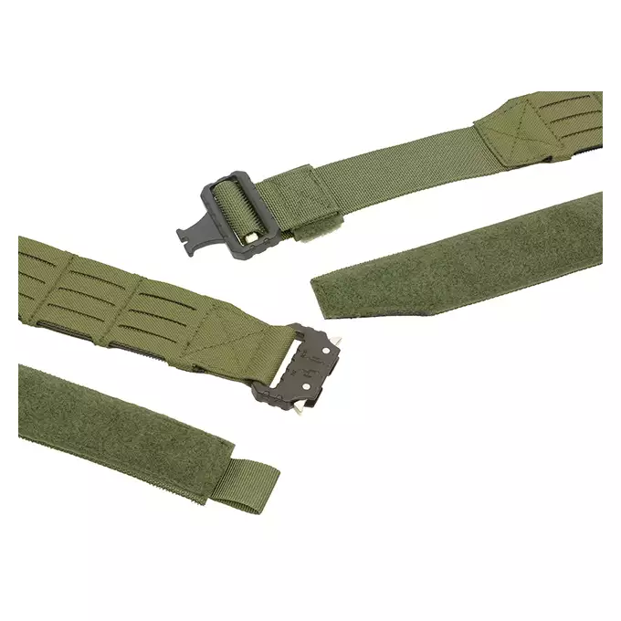 [Zestaw] Pas taktyczny Laser-Cut - XL - Olive [8Fields] + Horyzontalna ładownica generalnego użytku Laser-Cut - Olive [8Fields] + Potrójna ładownica pistoletowa Laser-Cut z klapą - Olive [8Fields]