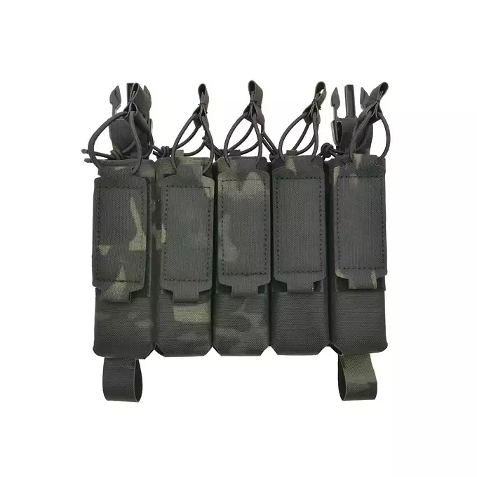 MP5 5-Magazine Pouch, Buckle-Up, Laser-Cut - Multicamo Black [8FIELDS]