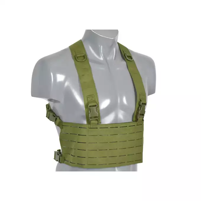 [Zestaw] Kamizelka Chest rig Laser-Cut - Olive  [8Fields] + Panel Laser-Cut z ładownicami na 3 magazynki AR15 - Olive [8Fields] + Duża ładownica Laser-Cut ogólnego przeznaczenia - Olive [8FIELDS]
