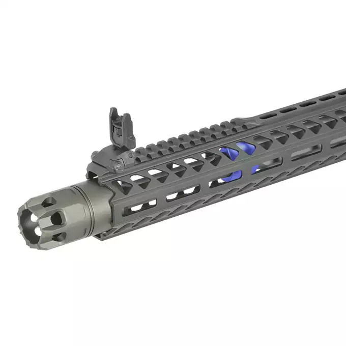 [Zestaw] Replika Karabinka Strike industries 13.5" Raiders Competition Carbine - Blue [EMG] + Ładowarka V3+ do akumulatorów LiPo/LiFe [IPower] + Akumulator Li-Po 1100mAh 11,1V 20C - Deans [IPower]