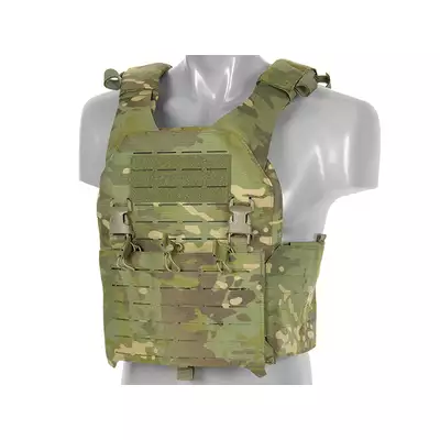 QRF Plate Carrier Laser-Cut Buckle Up with AR15/AK Magazine Pouch - Multicamo Tropic [8FIELDS]