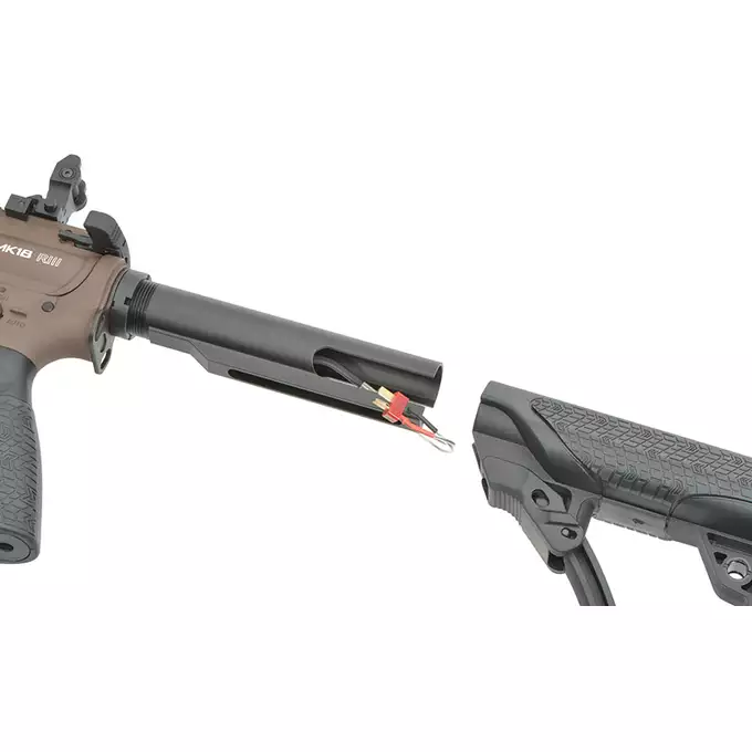[Zestaw] Replika Daniel Defense M4A1 RIII 14.5" Eshooter ETU, GEN-2 - FDE [EMG] + Ładowarka V3+ do akumulatorów LiPo/LiFe [IPower] + Akumulator Li-Po 1100mAh 11,1V 20C - Deans [IPower]