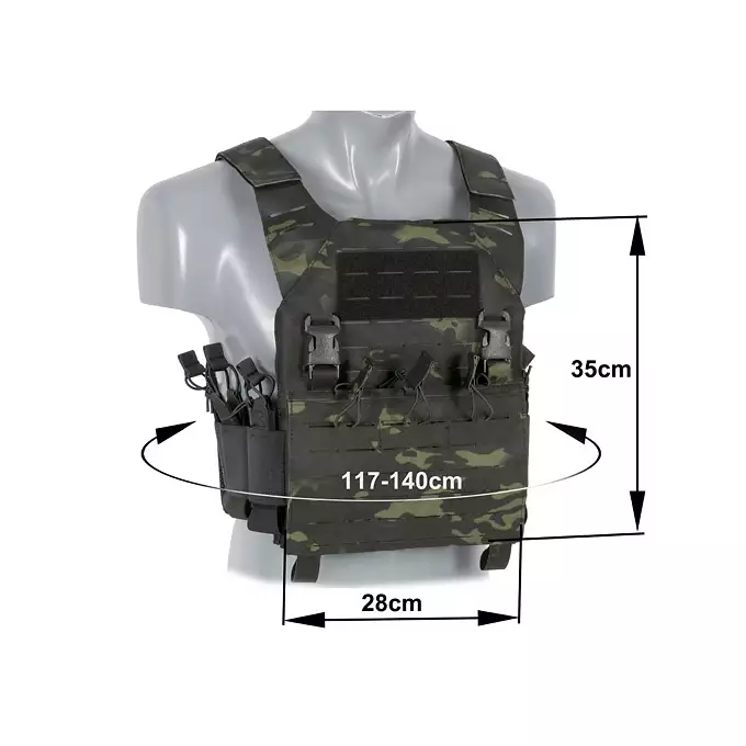 [Zestaw] Kamizelka Recon Plate Carrier Laser-Cut Buckle Up z ładownicą na magazynki AR/AK - MB [8Fields] + Duża ładownica Laser-Cut ogólnego przeznaczenia - MB [8FIELDS] + Panel Buckle Up Laser-Cut na 6 magazynków AR15/AK - MB [8Fields]
