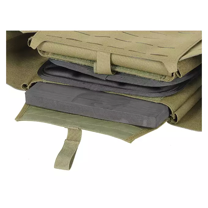 QRF Plate Carrier Laser-Cut Buckle Up with AR15/AK Magazine Pouch - Olive [8FIELDS]