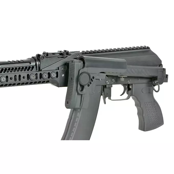 [Zestaw] CM.113A Replika Karabinka Taktycznego AK-74 Eshooter ETU, GEN-2 - Black [CYMA Platinum] + Akumulator Airsoftowy 25C 1400mAh 3S1P 11.1V Lipo T Plug + Kompaktowa ładowarka LIPO B3Pro