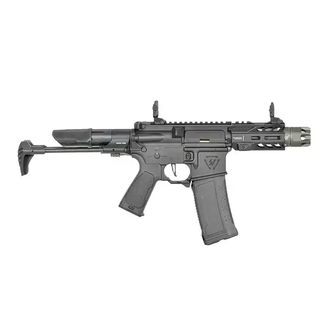 [Zestaw] Replika Karabinka Strike industries 4" Raiders PDW - Black [EMG] + Ładowarka V3+ do akumulatorów LiPo/LiFe [IPower] + Akumulator Li-Po 1100mAh 11,1V 20C - Deans [IPower]