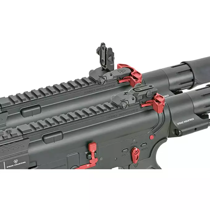 [Zestaw] Replika Karabinka Strike industries 7" Raiders Competition CQB - Red [EMG] + Ładowarka V3+ do akumulatorów LiPo/LiFe [IPower] + Akumulator Li-Po 1100mAh 11,1V 20C - Deans [IPower]