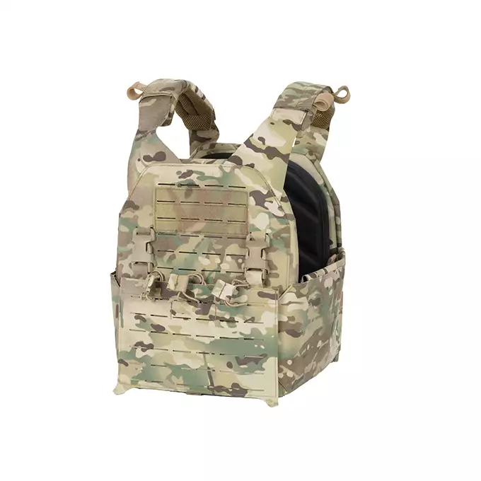 QRF Plate Carrier Laser-Cut Buckle Up with AR15/AK Magazine Pouch - Multicamo [8FIELDS]