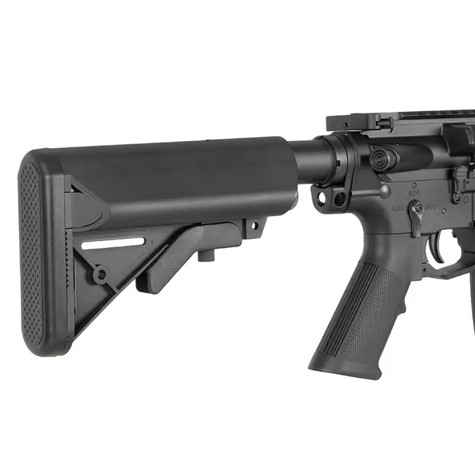 [Zestaw] Replika airsoftowa WE13 DSG 9,5" M4/AR-15, 50 RPS, ETU - Black [WELL PRO] + Ładowarka IP3025 - LiPo/LiFe/NiMH 25W/3A [IPower] + Akumulator airsoftowy 25C 1100mAh 3S1P 11.1V LiPo T-Plug
