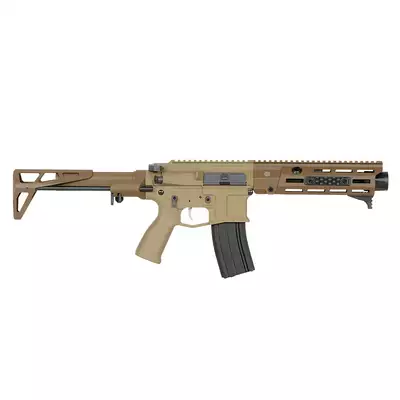 [Zestaw] Karabinek ASG M923G DEX556 5.56 Falcon 3.0 ETU - TAN [Double Eagle] + Polimerowy magazynek STRIKE MAG 210 kulek do M4/AR15 - TAN [EMG]