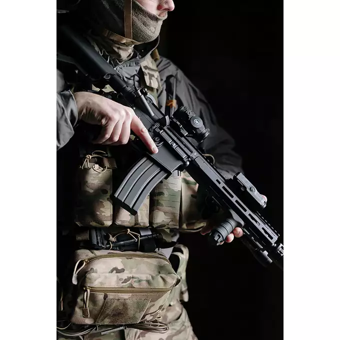 [Zestaw] Replika airsoftowa WE13 DSG 9,5" M4/AR-15, 50 RPS, ETU - Black [WELL PRO] + Magazynek Stanag M4/AR Mid-cap 90 kulek [WELL PRO]
