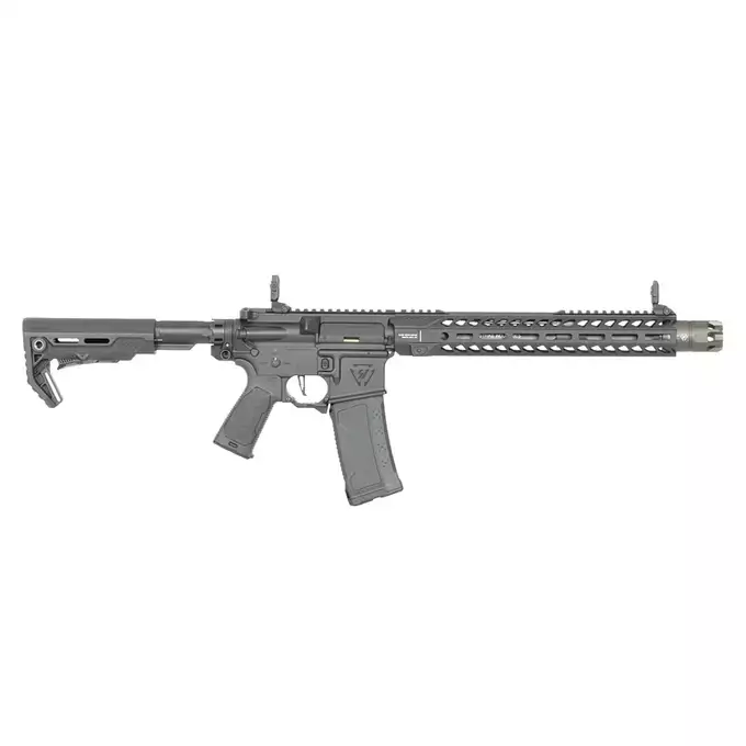 [Zestaw] Replika Karabinka Strike industries 13.5" Raiders Carbine - Black [EMG] + Ładowarka V3+ do akumulatorów LiPo/LiFe [IPower] + Akumulator Li-Po 1100mAh 11,1V 20C - Deans [IPower]