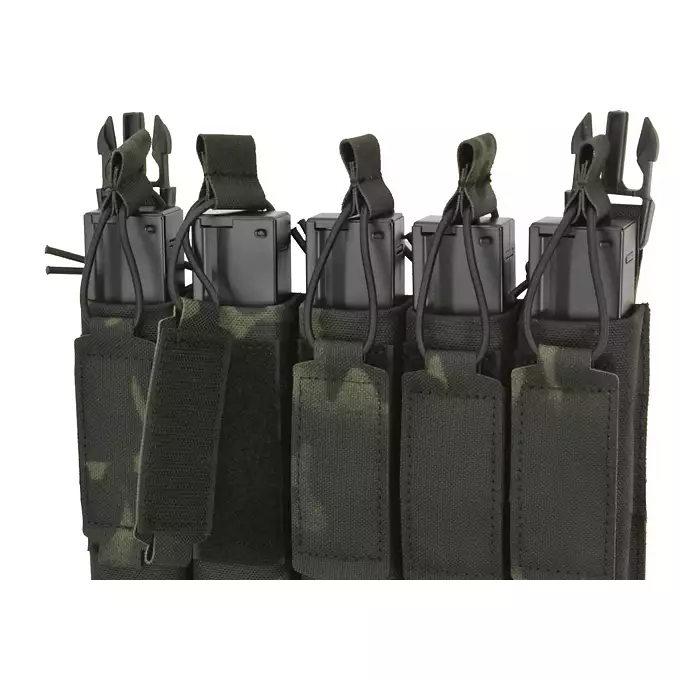 MP5 5-Magazine Pouch, Buckle-Up, Laser-Cut - Multicamo Black [8FIELDS]