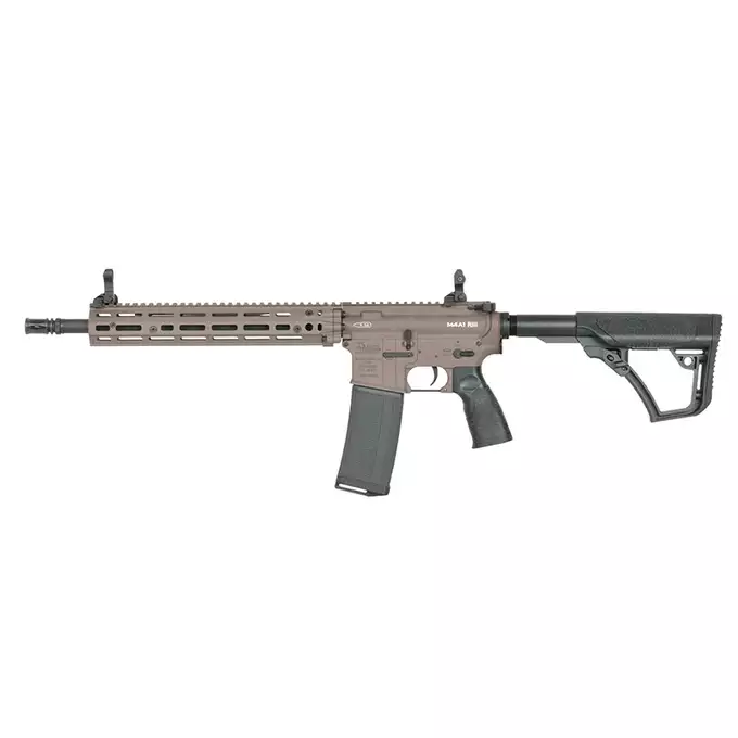 [Zestaw] Replika Daniel Defense M4A1 RIII 14.5" Eshooter ETU, GEN-2 - FDE [EMG] + Ładowarka V3+ do akumulatorów LiPo/LiFe [IPower] + Akumulator Li-Po 1100mAh 11,1V 20C - Deans [IPower]