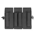 Triple Pouch for 6 AR15 Magazines, Laser Cut - Black [8FIELDS]