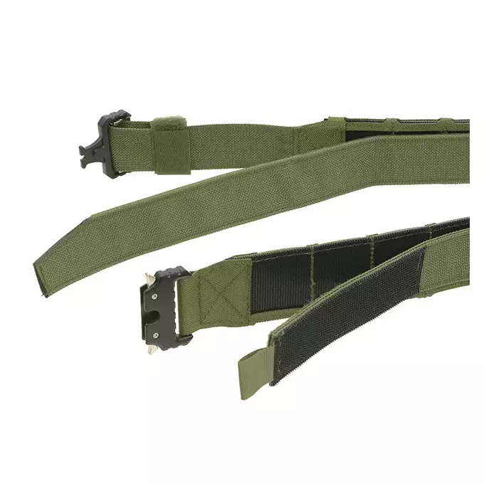 [Zestaw] Pas taktyczny Laser-Cut - L - Olive [8Fields] + Potrójna ładownica pistoletowa Laser-Cut z klapą - Olive [8Fields] + Horyzontalna ładownica generalnego użytku Laser-Cut - Olive [8Fields]