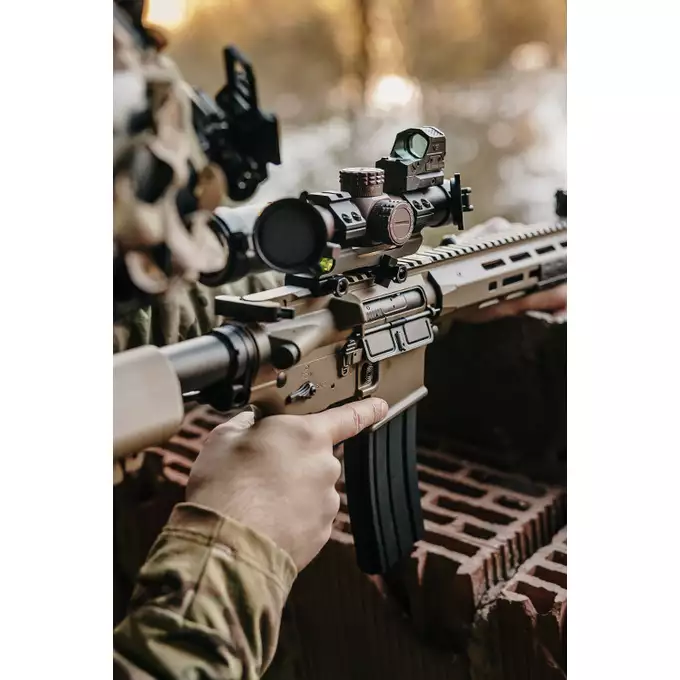 [Zestaw] Luneta VICTOPTICS S6 1-6X24 - COYOTE FDE [Vector Optics] + Jednoczęściowy podwyższony montaż Picatinny 30mm 1.97in [Vector optics]