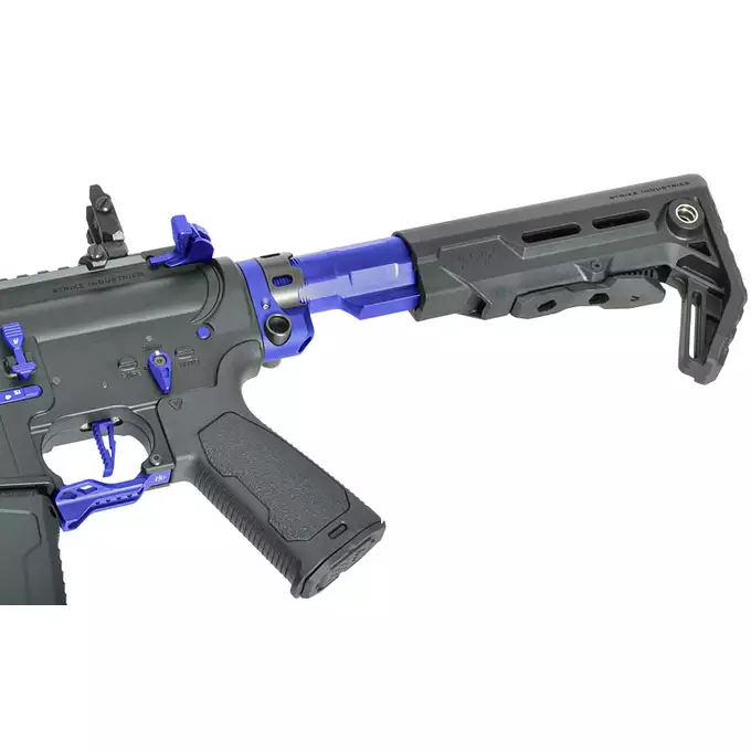[Zestaw] Replika Karabinka Strike industries 15.5" Raiders Competition Carbine - Blue [EMG] + Ładowarka V3+ do akumulatorów LiPo/LiFe [IPower] + Akumulator Li-Po 1100mAh 11,1V 20C - Deans [IPower]