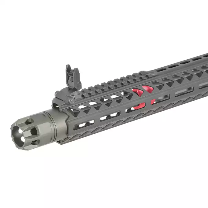 [Zestaw] Replika Karabinka Strike industries 13.5" Raiders Competition Carbine - Red [EMG] + Ładowarka V3+ do akumulatorów LiPo/LiFe [IPower] + Akumulator Li-Po 1100mAh 11,1V 20C - Deans [IPower]