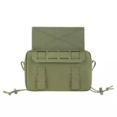 Two-Pocket Utility Pouch with Mounting Panel, Laser Cut - Olive [8FIELDS]