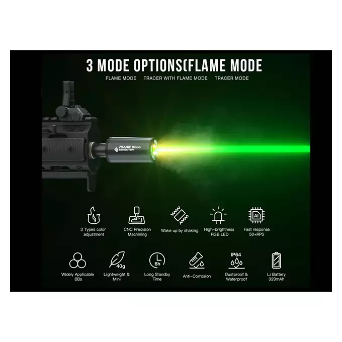 E-Shooter FLARE MONO BB Tracer unit with Muzzle Flash [Eshooter]