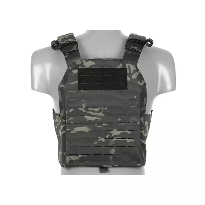 QRF Plate Carrier Laser-Cut Buckle Up with AR15/AK Magazine Pouch - Multicamo Black [8FIELDS]