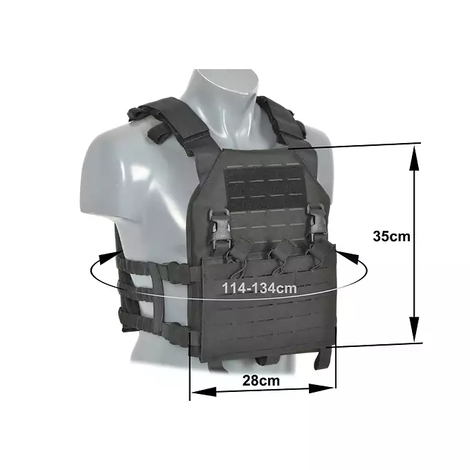 [Zestaw] Kamizelka Assault Plate Carrier Laser-Cut Buckle Up z ładownicą na magazynki AR/AK - Czarna [8Fields] + Duża ładownica Laser-Cut ogólnego przeznaczenia - Black [8FIELDS] + Panel Buckle Up Laser-Cut na 6 magazynków AR15/AK - Czarny [8Fields]