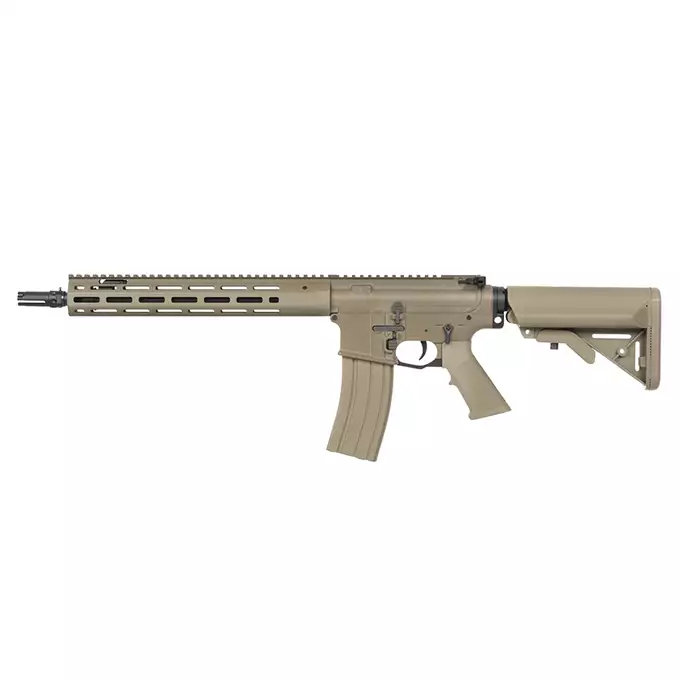 [Zestaw] Replika airsoftowa WE13 DSG 13" M4/AR-15, 50 RPS, ETU - Tan [WELL PRO] + Magazynek Stanag M4/AR Mid-cap 90 kulek [WELL PRO]