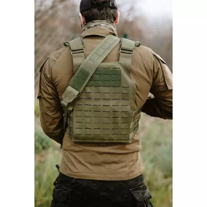 [Zestaw] Kamizelka Assault Plate Carrier Laser-Cut, Buckle-Up z ładownicą na magazynki AR15/AK - Olive [8Fields] + Duża ładownica Laser-Cut ogólnego przeznaczenia - Olive [8FIELDS] + Panel Buckle Up Laser-Cut na 6 magazynków AR15/AK - Olive [8Fields]