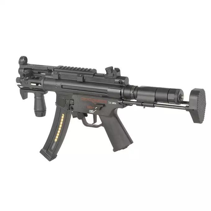 [Zestaw] Replika MP5K CM.041L ESHOOTER ETU, GEN-2, Licencjonowane Przez UMAREX - [CYMA] + Ładowarka V3+ do akumulatorów LiPo/LiFe [IPower] + Akumulator airsoftowy 25C 1100mAh 3S1P 11.1V LiPo T-Plug
