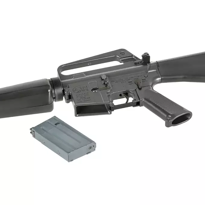 [Zestaw] Gazowa Replika Karabinka Colt M603/M16A1 - Black [EMG] + Single Point Airsoft Red Dot - OEG [JJ Airsoft]