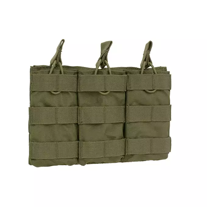 [Zestaw] Prosty Plate Carrier z atrapami miękkich wkładów balistycznych - Olive [8FIELDS] + Otwarta potrójna ładownica na magazynki 5.56 - Olive [8FIELDS] + Laser Cut Lower Accessory Utility Pocket with Shockcords for Tourniquet - OD [8FIELDS]