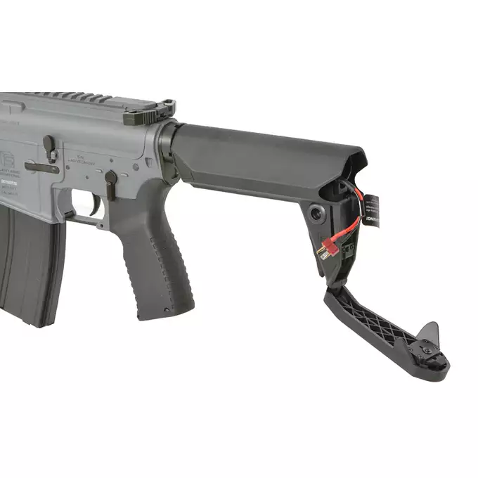 [Zestaw] Replika karabinka SAI GRY 10,5" SBR ESHOOTER ETU, GEN-2 - Grey [EMG] + Ładowarka V3+ do akumulatorów LiPo/LiFe [IPower] + AKUMULATOR AIRSOFTOWY 25C 800MAH 3S1P 11.1V LIPO GENS ACE G-TECH T-PLUG