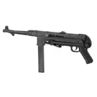 Replika pistoletu maszynowego MP40 Full Metal AEG, Oksyda - Black [AGM]