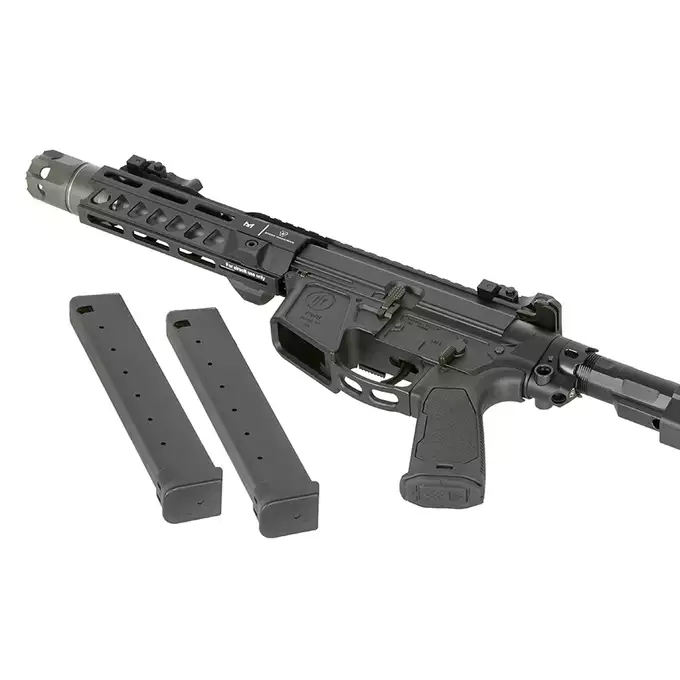 [Zestaw] Replika Strike Industries x PWS PDW 7" Eshooter ETU, GEN-2 - Black [EMG] + Ładowarka V3+ do akumulatorów LiPo/LiFe [IPower] + AKUMULATOR AIRSOFTOWY 25C 800MAH 3S1P 11.1V LIPO GENS ACE G-TECH T-PLUG
