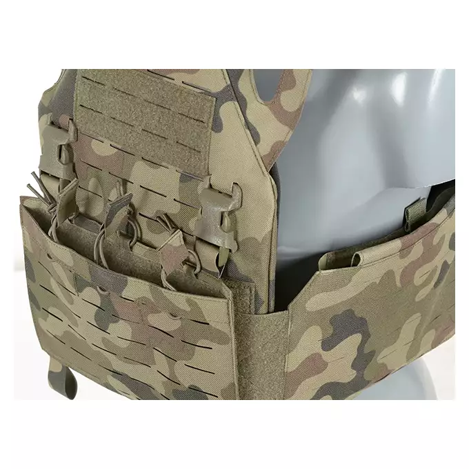 Laser-Cut “Buckle Up" Operator Plate Carrier with AR15/AK Magazine Pouch — WZ93 [8Fields]