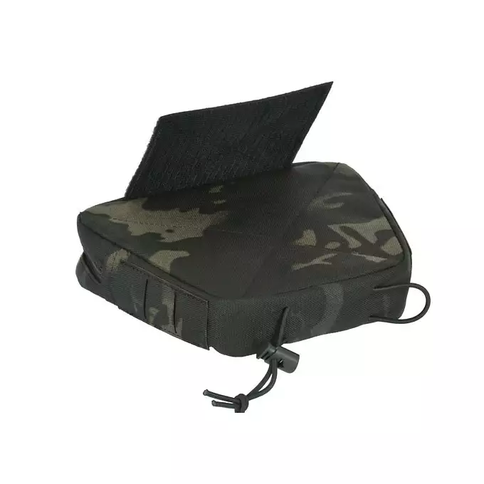 [Zestaw] Prosty Plate Carrier z atrapami miękkich wkładów balistycznych - MB + Otwarta potrójna ładownica na magazynki 5.56 - MB [8FIELDS] + Dolna kieszeń użytkowa na akcesoria z linkami shockcord, Laser Cut - Multicamo Black [8FIELDS]