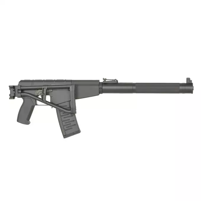 [Zestaw] Replika Karabinka AS VAL Tracer - Black [S&amp;T] + Magazynek mid-cap 100 kulek - VSS/VAL - długi [S&amp;T]