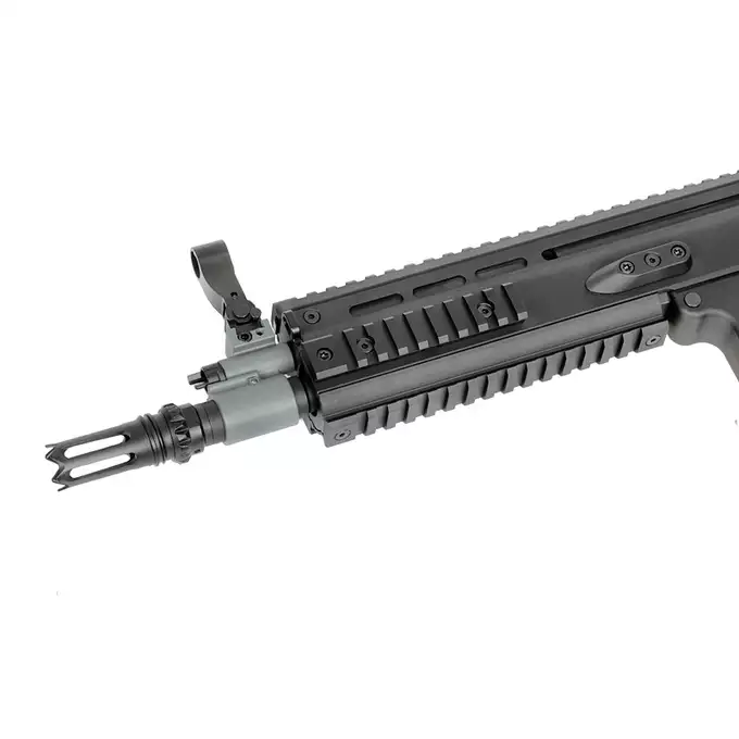 [Zestaw] Replika FN SCAR-L z 25RPS, ESHOOTER ETU, GEN-2 - Black [Cybergun] + Stalowy magazynek Mid-Cap na 150 kulek do serii AR-15/M4 - Black