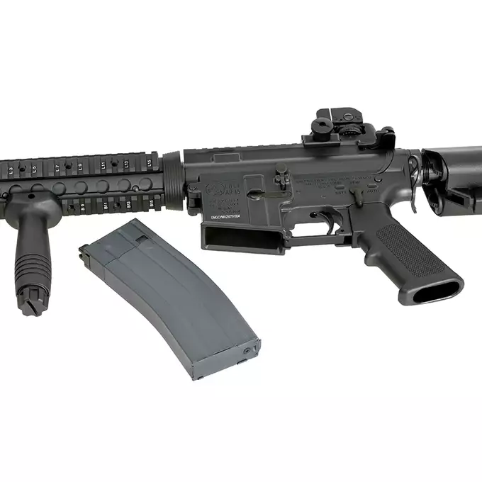 [Zestaw] Replika Karabinka Colt MK18 MOD0 10.5" GBB CGS Lightning Series - [CYBERGUN] + Magazynek AR15 Green Gaz do karabinków gazowych CGS, MWS - Black [CGS]
