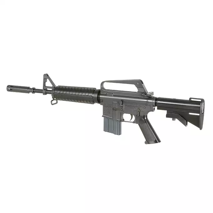 [Zestaw] Gazowa Replika Karabinka Colt 610/GAU-5A/A - Black [EMG] + Single Point Airsoft Red Dot - OEG [JJ Airsoft]