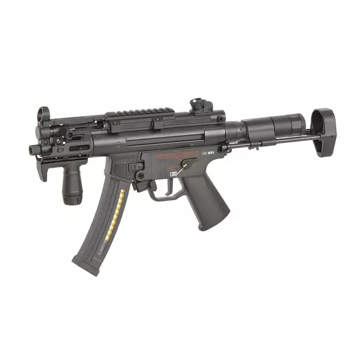 [Zestaw] Replika MP5K CM.041L ESHOOTER ETU, GEN-2, Licencjonowane Przez UMAREX - [CYMA] + Ładowarka V3+ do akumulatorów LiPo/LiFe [IPower] + Akumulator airsoftowy 25C 1100mAh 3S1P 11.1V LiPo T-Plug