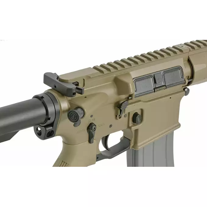 [Zestaw] Replika Knight's Armament KS-1 9,5" GBB - TAN [WELL PRO] + Magazynek STANAG o pojemności 30 kulek do replik GBBR [Well Pro]