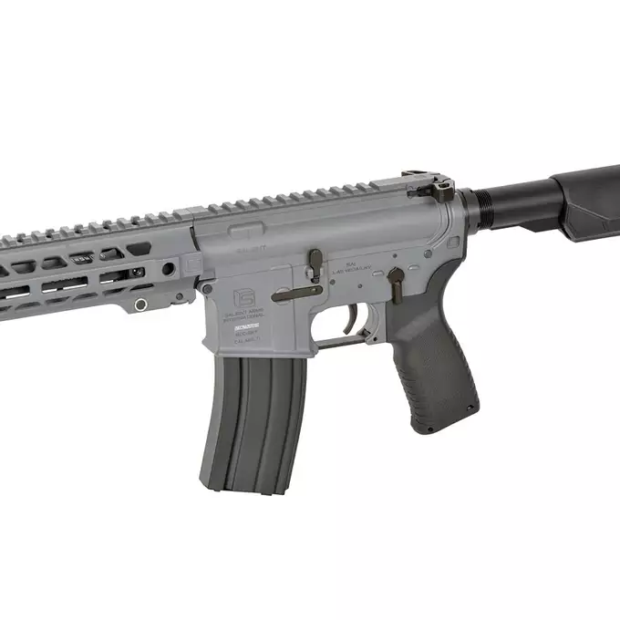 [Zestaw] Replika karabinka SAI GRY 10,5" SBR ESHOOTER ETU, GEN-2 - Grey [EMG] + Ładowarka V3+ do akumulatorów LiPo/LiFe [IPower] + AKUMULATOR AIRSOFTOWY 25C 800MAH 3S1P 11.1V LIPO GENS ACE G-TECH T-PLUG